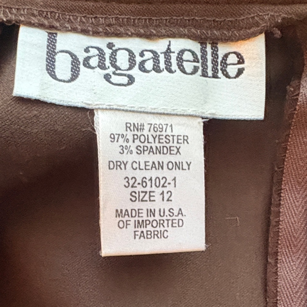 Elegant Sueded Brown Women's Skirt with Laser Cut Detail at Hem - Picture 5 of 7